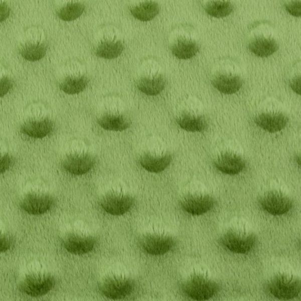 Minky s 3D puntíky - zelená trávová