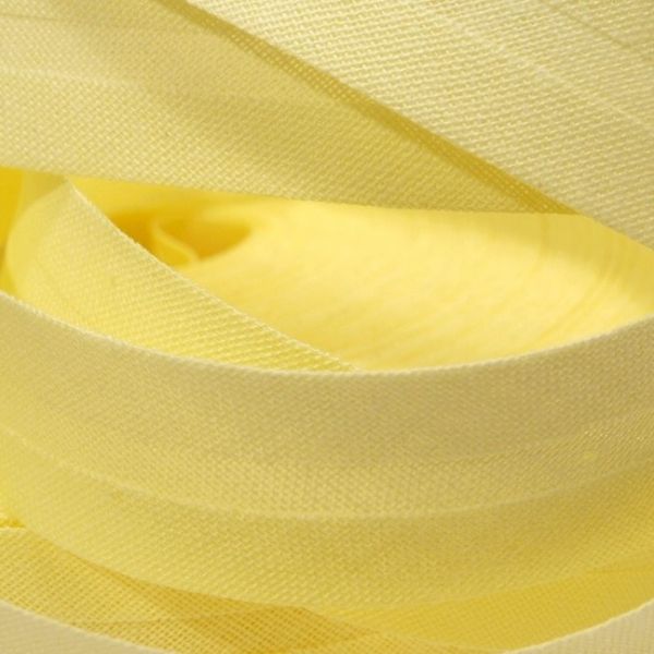 Šikmý proužek bavlněný 20 mm - žlutá