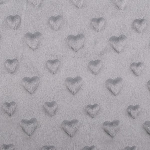 Minky 3D srdce - šedá