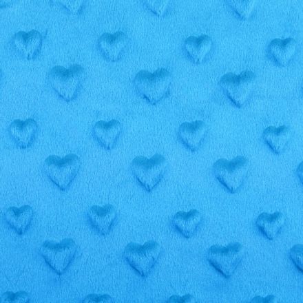 Metráž: Minky 3D srdce - modrá