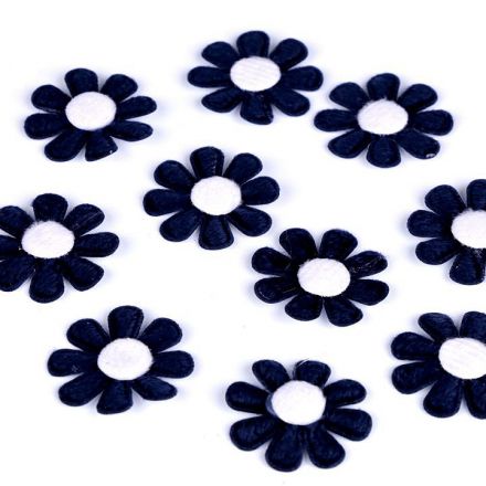 Galanterie: Květ z filcu 27 mm (10ks) - tmavě modrá