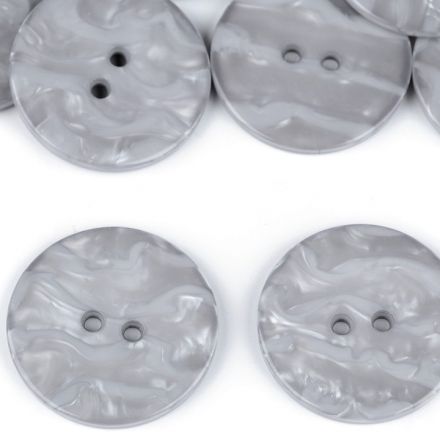 Galanterie: Knoflík perleťový 38 mm (1ks) - šedá