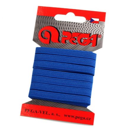 Galanterie: Pruženka na kartě šíře 6,6 mm (5m) - modrá