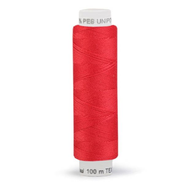 Polyesterové nitě 100 m - červená