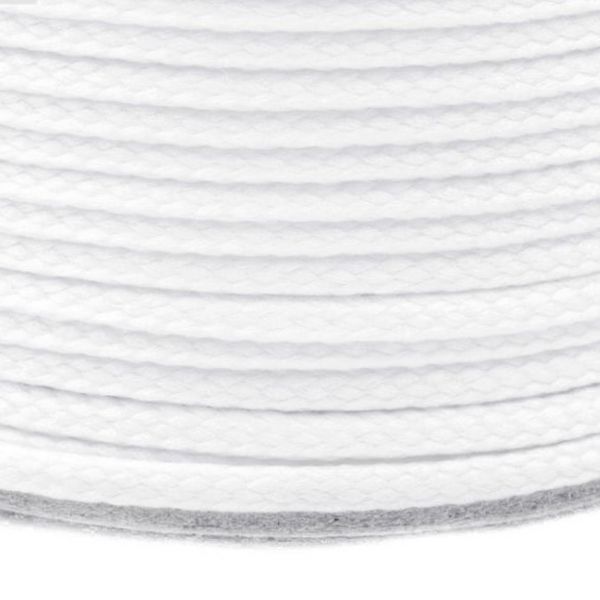 Oděvní šňůra PES 4 mm (1m) - bílá