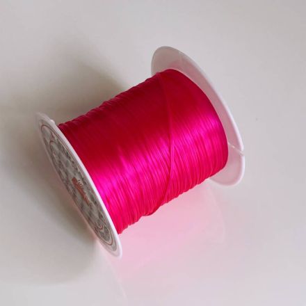 Galanterie: Pruženka / gumička 1 mm (8-10m) - růžová neon