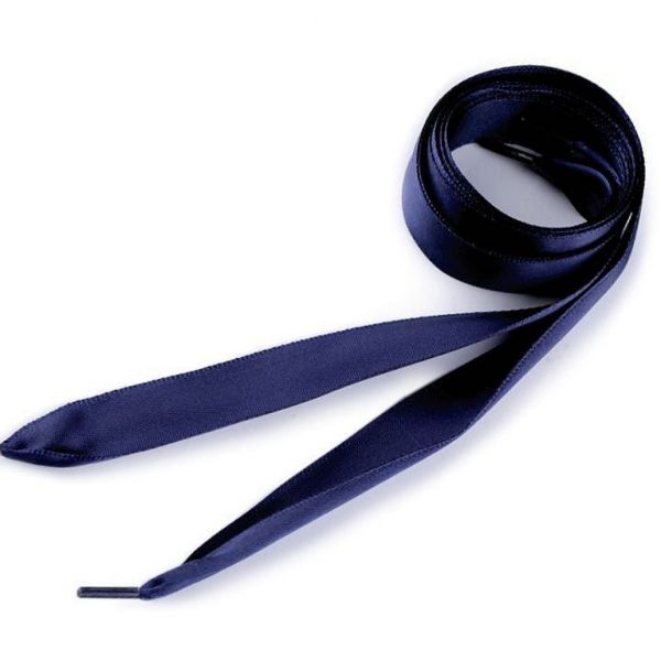 Saténová tkanička do mikin a tenisek - tmavě modrá
