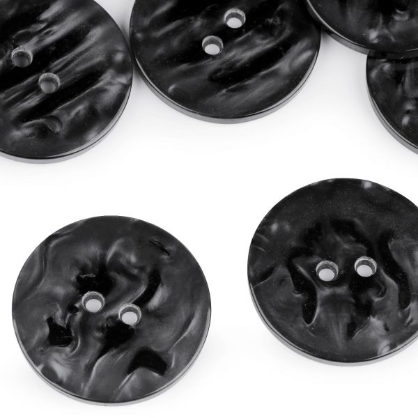 Knoflík perleťový 38 mm (1ks) - černá