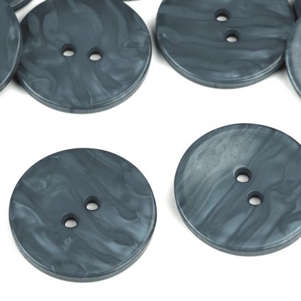 Galanterie: Knoflík perleťový 38 mm (1ks) - šedý