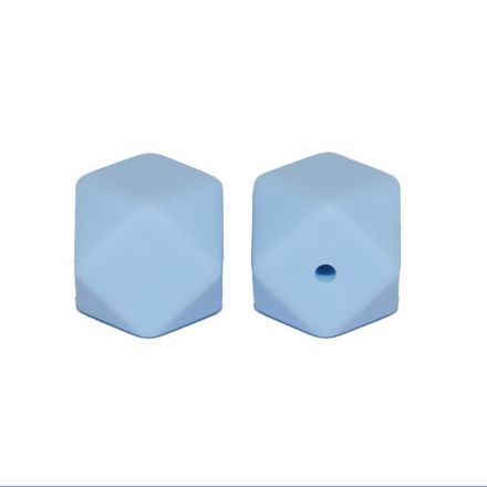 Galanterie: Silikonové korálky 14 x 14 mm (1ks) - modrá