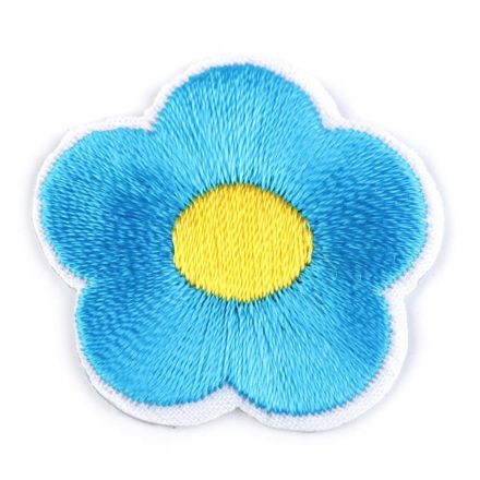 Galanterie: Nažehlovačka květ - modrá