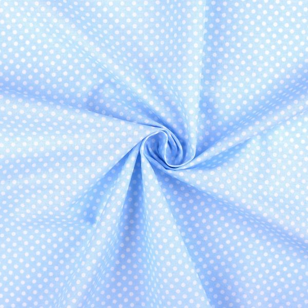 Bavlněná látka puntíky - modrá