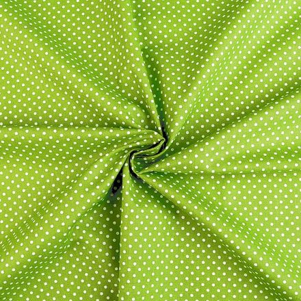 Metráž: Bavlněná látka puntíky - zelená