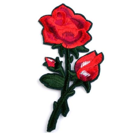 Galanterie: Nažehlovačka růže (1ks)