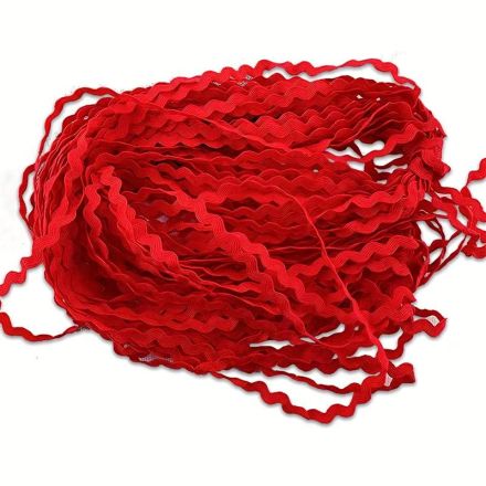 Galanterie: Hadovka šíře 3,5 mm (1m) - červená