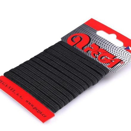 Galanterie: Prádlová pruženka na kartě šíře 4 mm (5m) - černá