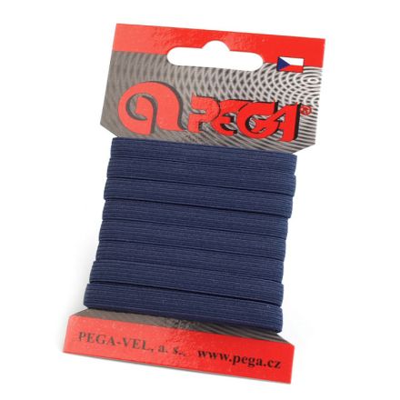 Galanterie: Prádlová pruženka na kartě šíře 7 mm (5m) - modrá