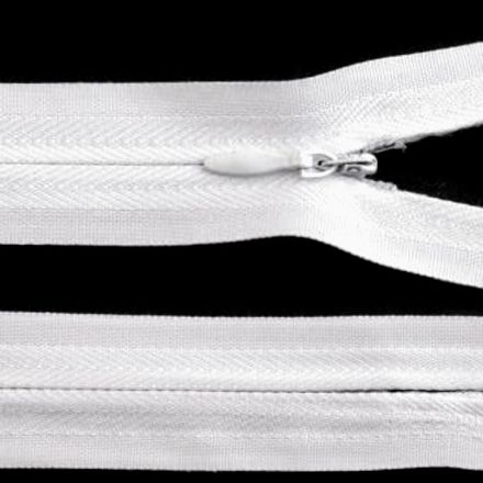Galanterie: Skrytý zip nedělitelný délka 60 cm - bílá