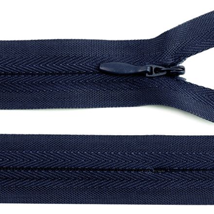 Galanterie: Skrytý zip nedělitelný délka 60 cm - modrá tmavá